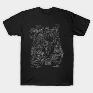 Abstract whales and other cute animals T-Shirt